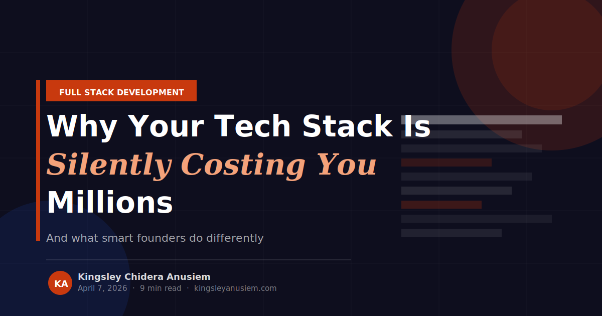 Why Your Tech Stack Is Silently Costing You Millions — And What Smart Founders Do Differently